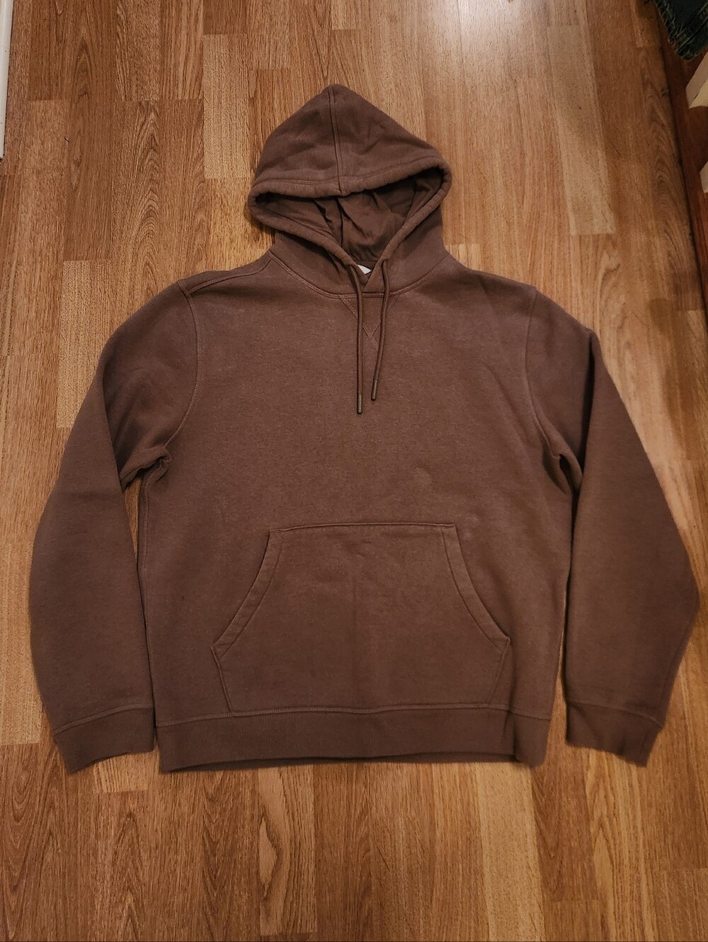 DSG Cotton Classic Fleece Hoodie Hooded Sweatshirt Tan Brown Medium